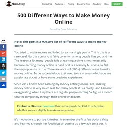 500 Different Ways to Make Money Online