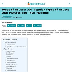 Types of Houses: 30+ Different Types of Houses with Pictures and Their Meaning - English Study Online