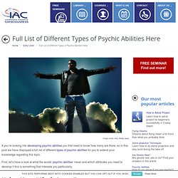 Full List of Different Types of Psychic Abilities Here