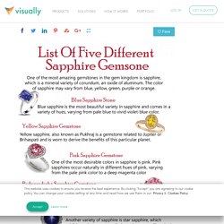 List Of Five Different Sapphire Gemstone