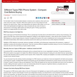 Different Types PBX Phone System - Compare Cost Before Buying