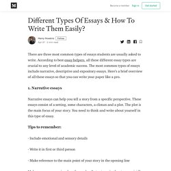 Different Types Of Essays & How To Write Them Easily?