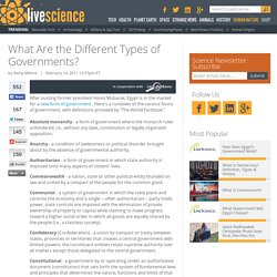 What Are the Different Types of Governments?