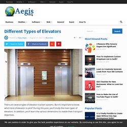 Guide for collecting the different types of elevators