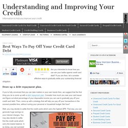 Best way to pay off credit card debt