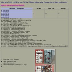 Tektronix 7A13 100MHz 1mv-5V/div 1Mohm Differential Comparator/4-digit Multimeter