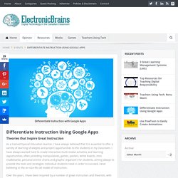 Differentiate Instruction Using Google Apps - Electronic BrainsElectronic Brains