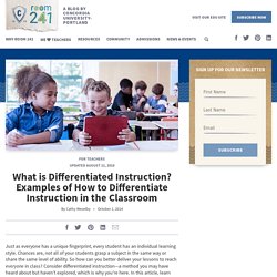What is Differentiated Instruction? Examples of Strategies