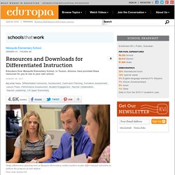 Resources and Downloads for Differentiated Instruction