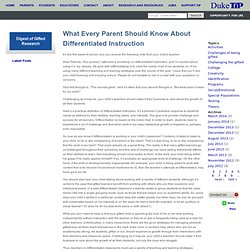 What Every Parent Should Know About Differentiated Instruction