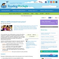 What Is Differentiated Instruction?