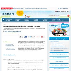Differentiated Instruction: English Language Learners