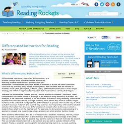 Differentiated Instruction for Reading