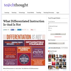 And Is Not: The Definition Of Differentiated Instruction