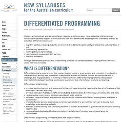 Differentiated programming