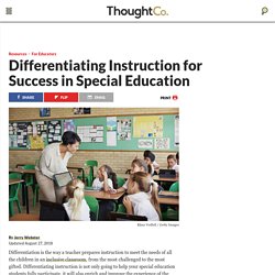 Differentiation in Special Education Classrooms
