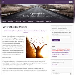 Differentiation-Interests – Opening Paths
