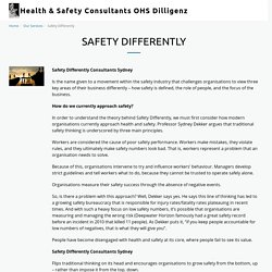 Safety Differently Consultants Sydney
