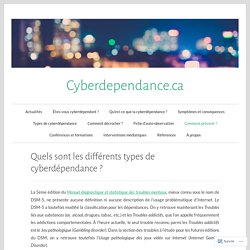 Quels sont les différents types de cyberdépendance ? – Cyberdependance.ca