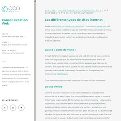 Les différents types de sites internet