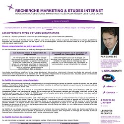Recherche Marketing & Etudes Internet.: Les différents types d’études quantitatives