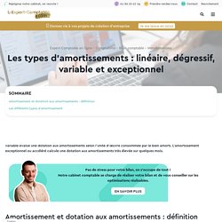 Les différents types d'amortissement