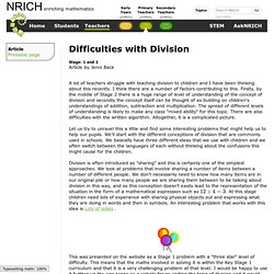 Difficulties with Division
