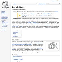 Lateral diffusion