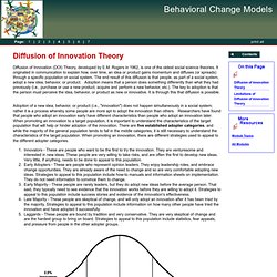 Diffusion of Innovation Theory