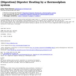[Digestion] Digester Heating by a thermosiphon system