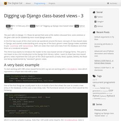 Digging up Django class-based views - 3 - The Digital Cat