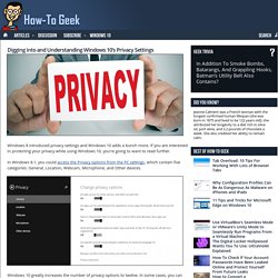 Digging into and Understanding Windows 10’s Privacy Settings