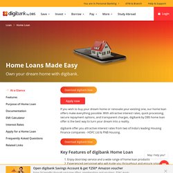 digibank Home Loans - Avail Property Loans by DBS