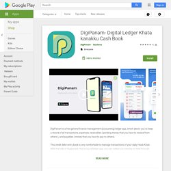 DigiPanam- Digital Ledger Khata kanakku Cash Book
