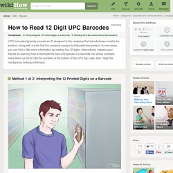 How to Read 12 Digit UPC Barcodes