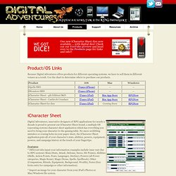 Digital Adventures Products Page