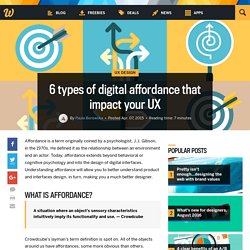 6 types of digital affordance that impact your UX