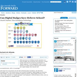 Can Digital Badges Save Hebrew School?