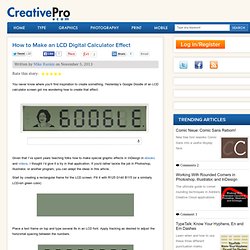 How to Make an LCD Digital Calculator Effect