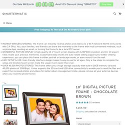 10" Digital Picture Frame - Chocolate Brown – Smartermatic