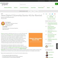 New Digital Citizenship Starter Kit for Remind