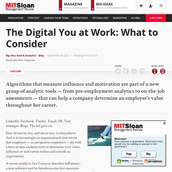 The Digital You at Work: What to Consider