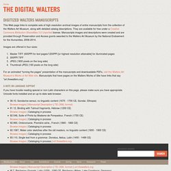 The Digital Walters - Digitized Walters Manuscripts