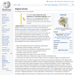 Digital divide - Wikipedia