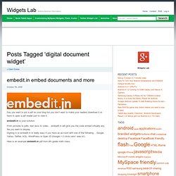 digital document widget