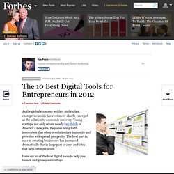 The 10 Best Digital Tools for Entrepreneurs in 2012