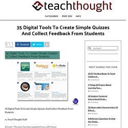 35 Digital Tools To Create Simple Quizzes And Collect Feedback From Students