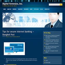 Tips for secure internet banking – Bangkok Post