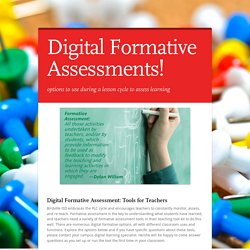 Digital Formative Assessments!
