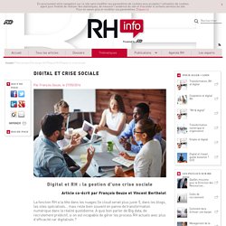 Digital et RH : la gestion d’une crise sociale